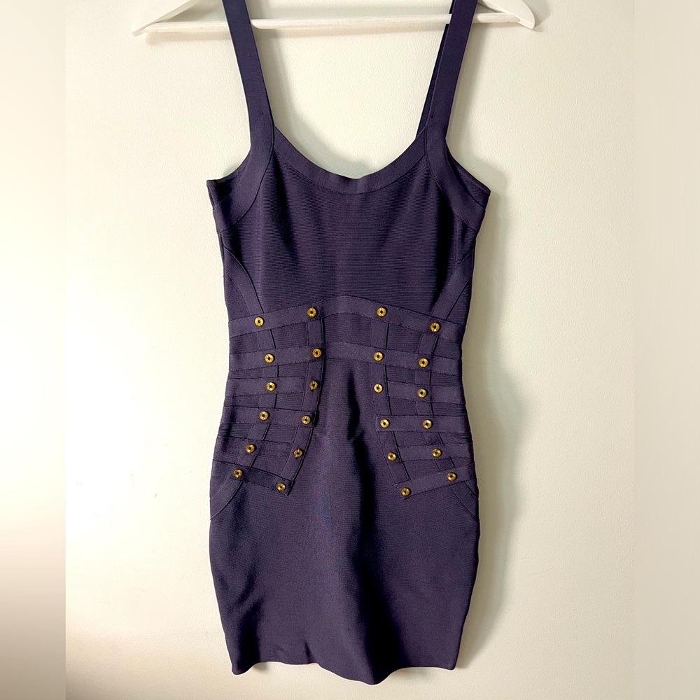 Marciano Purple Bandage Dress